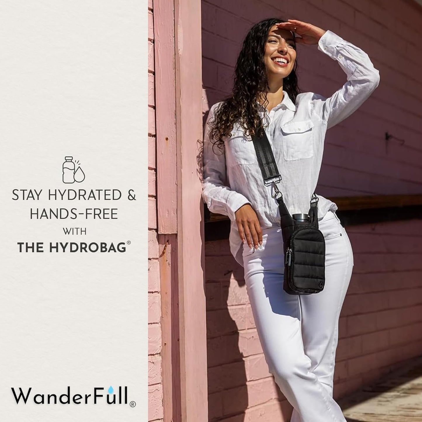 Black Matte HydroBag® with Silver Strap
