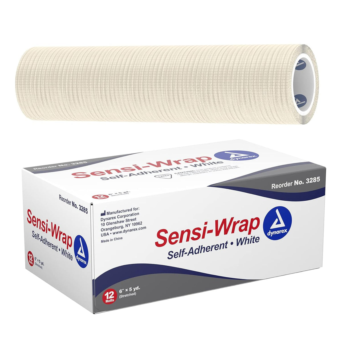 Dynarex Sensi Wrap, Self-Adherent, White