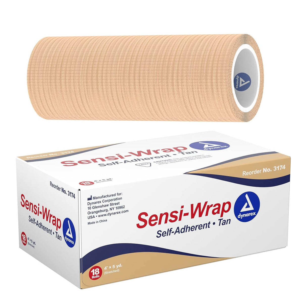 Dynarex Sensi Wrap, Self-Adherent, Tan