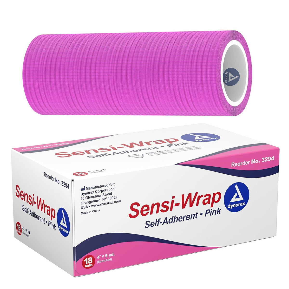 Dynarex Sensi Wrap, Self-Adherent, Pink