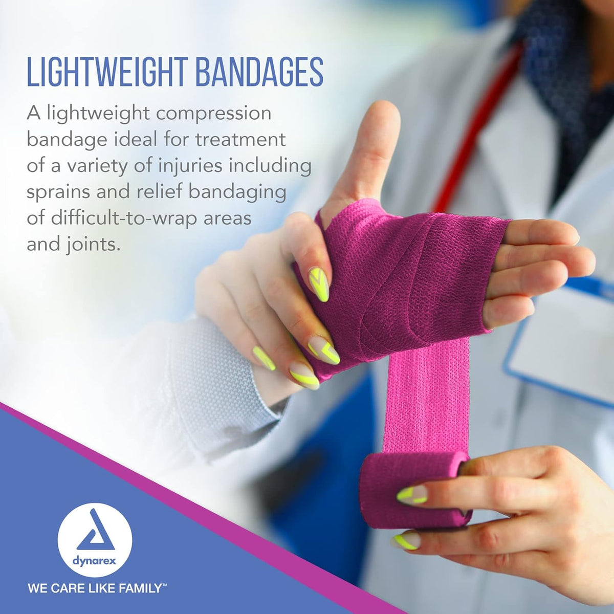 Dynarex Sensi Wrap, Self-Adherent - Latex Free, Assorted