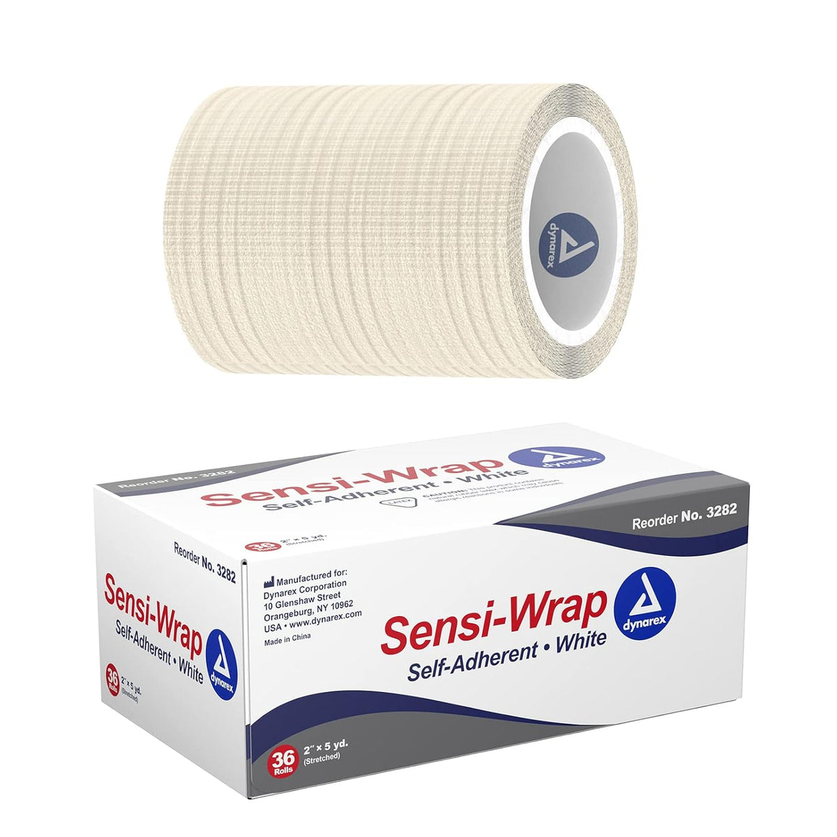 Dynarex Sensi Wrap, Self-Adherent, White