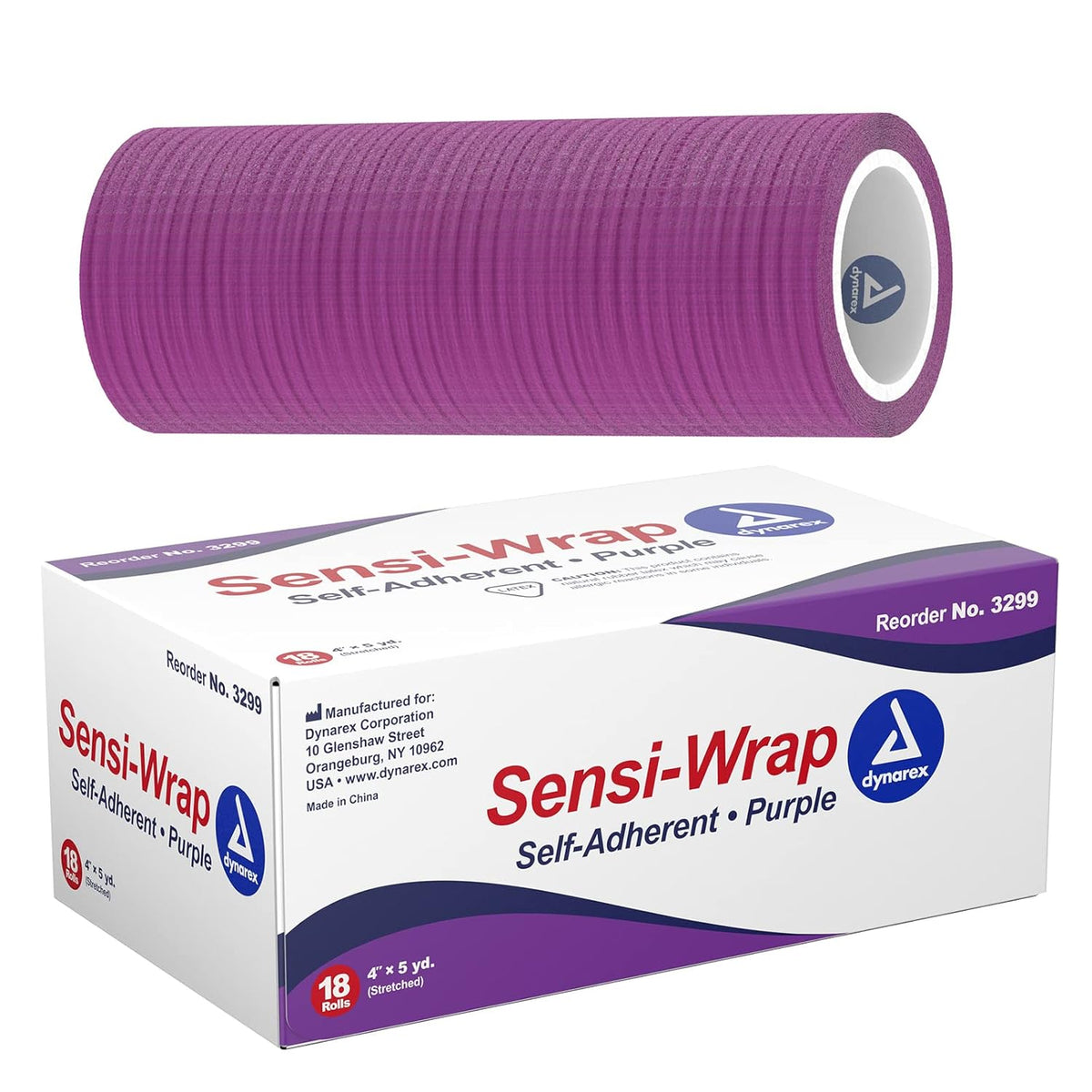 Dynarex Sensi Wrap, Self-Adherent, Purple