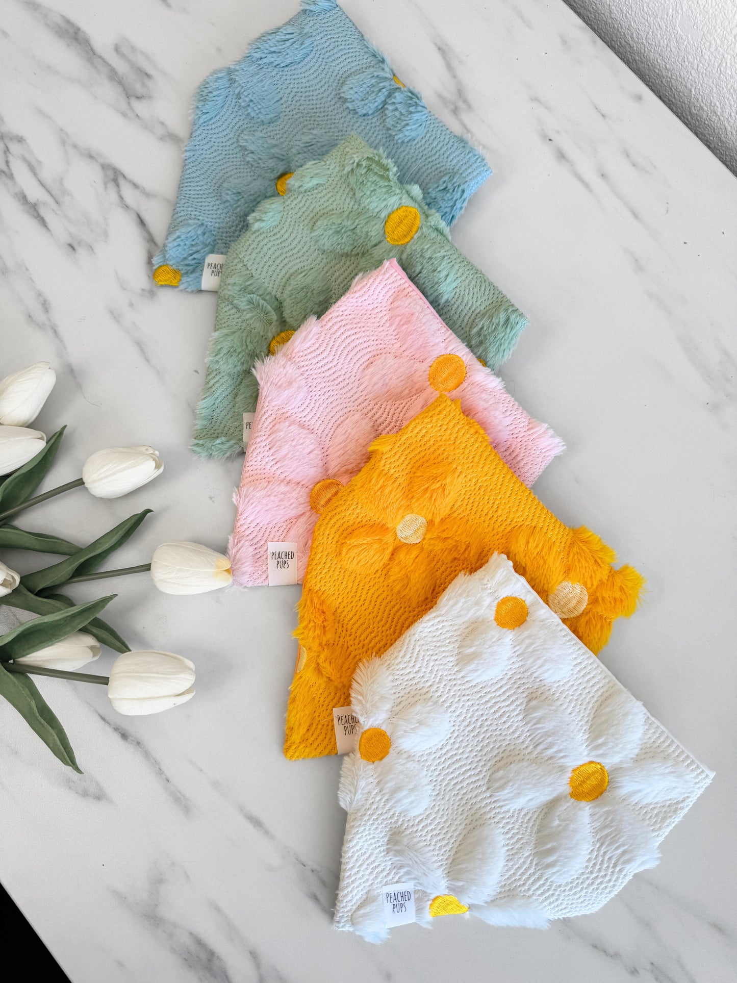 Fluffy Daisy Jacquard Dog Bandana
