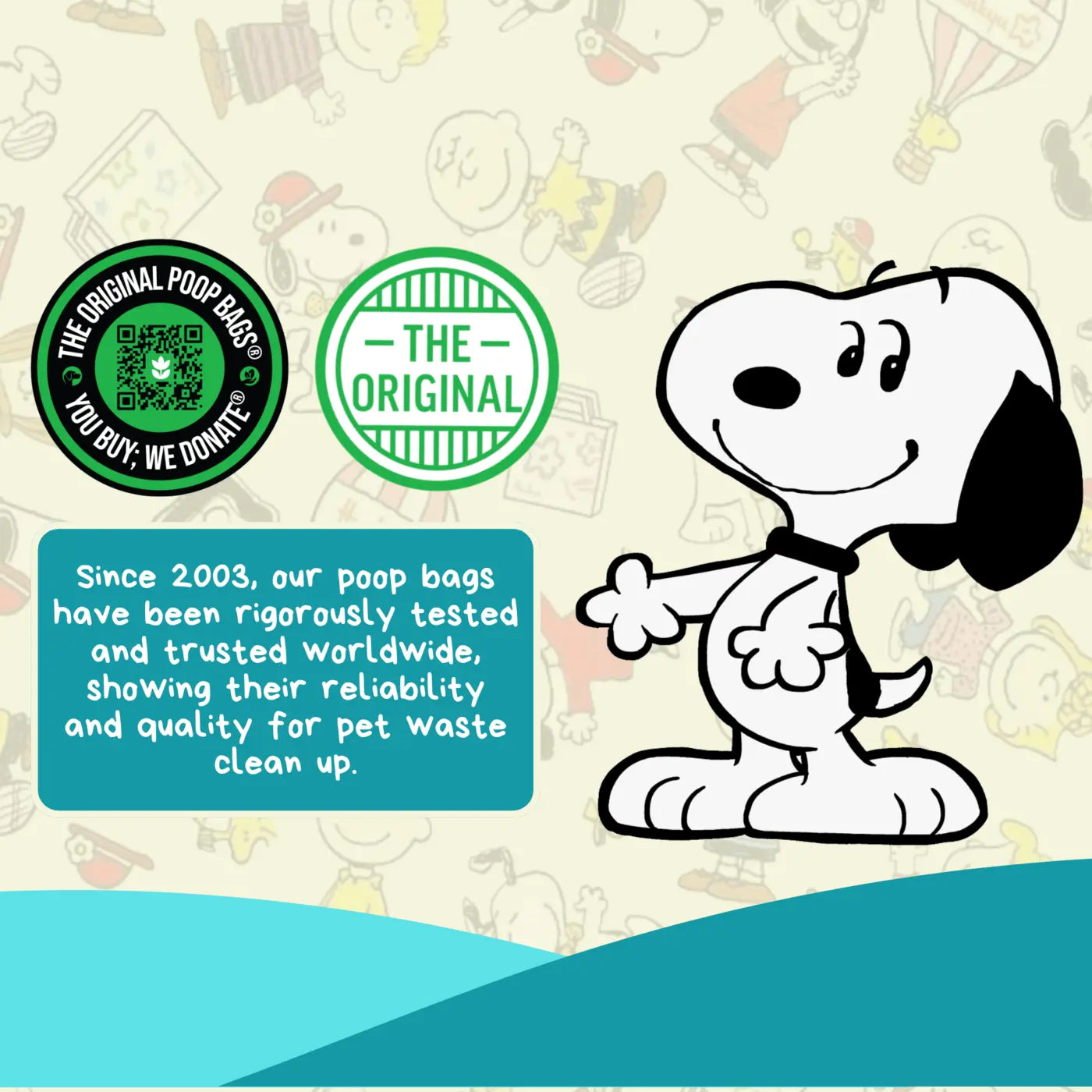 Wholesale Snoopy® Orange Scented Leash Roll Poop Bags