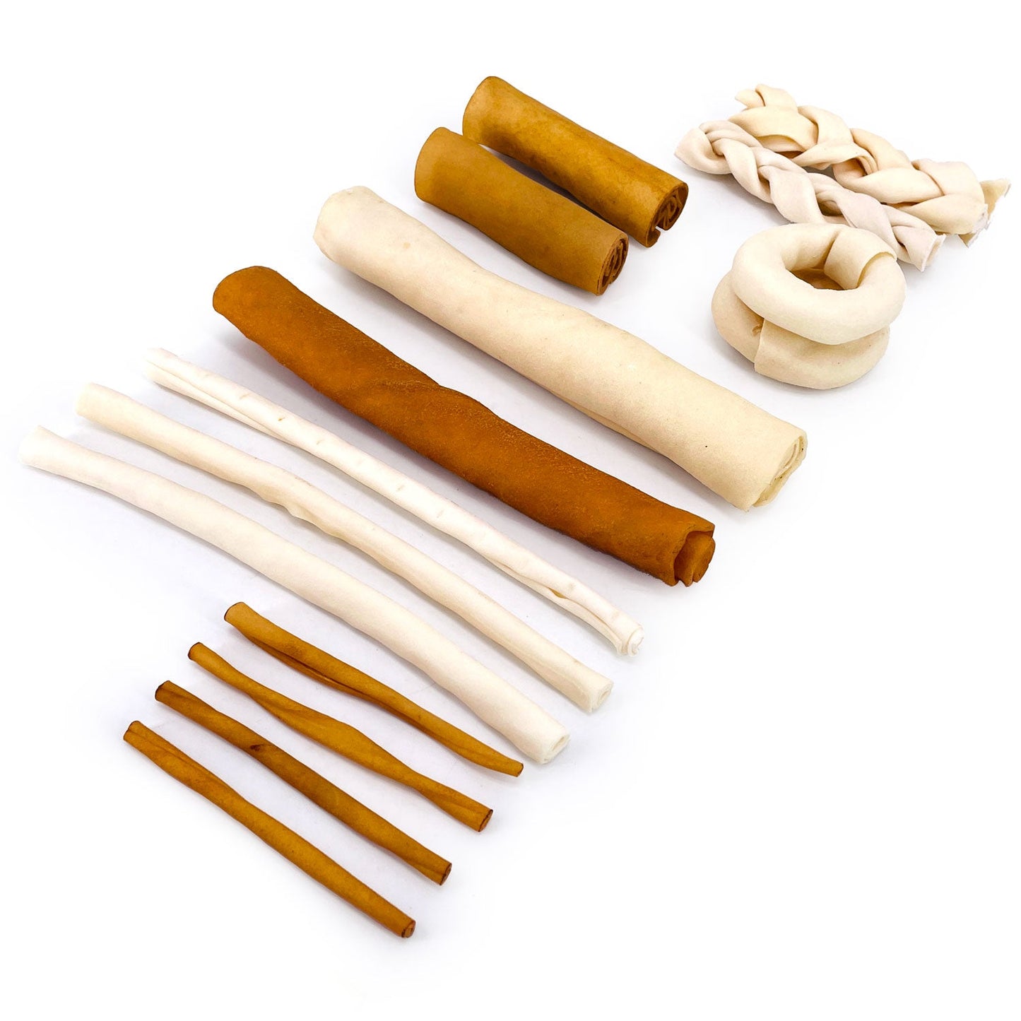 ValueBull USA Rawhide, Varied Mix of Fun Shapes for Dogs, 2 Pound