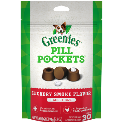 Greenies Pill Pockets Canine Hickory Smoke Flavor Dog Treats Tablet