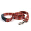 Tartan Plaid Red Dog Leash