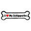I Love My Dog Car Magnet: Breeds L - Z