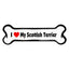 I Love My Dog Car Magnet: Breeds L - Z