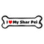 I Love My Dog Car Magnet: Breeds L - Z