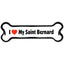 I Love My Dog Car Magnet: Breeds L - Z