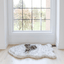 PupRug by Paw.com® Faux Fur Orthopedic Dog Bed - Curve White with Brown Accents