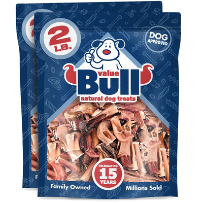 ValueBull Bully Stick Bits for Small Dogs, Natural Dog Chews, 4 Pounds
