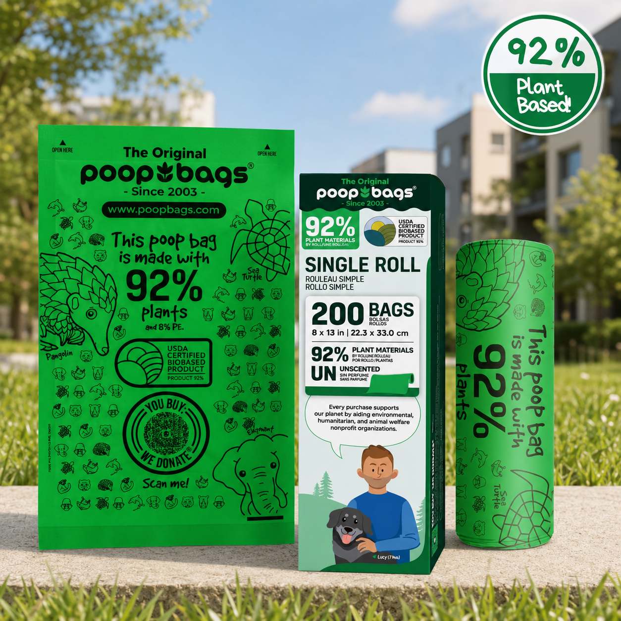 92% Plants Roll Bags