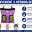 CuteNfuzzy 2-Opening Hay Bag for Rabbits, Guinea Pigs & Chinchillas, Compact Hanging Hay Feeder, 9" x 11" x 1.5", Helps Reduce Hay Waste & Cage Mess, 6-Month Warranty