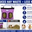 CuteNfuzzy 2-Opening Hay Bag for Rabbits, Guinea Pigs & Chinchillas, Compact Hanging Hay Feeder, 9" x 11" x 1.5", Helps Reduce Hay Waste & Cage Mess, 6-Month Warranty