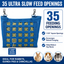 CuteNFuzzy Rabbit & Guinea Pig Hay Bag Feeder with Super Tough Bottom® Design | 35 Ultra Slow Feed Openings | Small 10.5" x 9" x 5" Front Web Hay Feeder | Less Waste, Cleaner Cage | Made in USA Design
