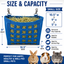 CuteNFuzzy Rabbit & Guinea Pig Hay Bag Feeder with Super Tough Bottom® Design | 35 Ultra Slow Feed Openings | Small 10.5" x 9" x 5" Front Web Hay Feeder | Less Waste, Cleaner Cage | Made in USA Design