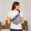 Plaid Paw Print Large Fanny Pack with 3 Zippered Pockets