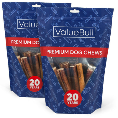 ValueBull Bully Sticks for Large Dogs, Super Jumbo 6 Inch, 50 Count