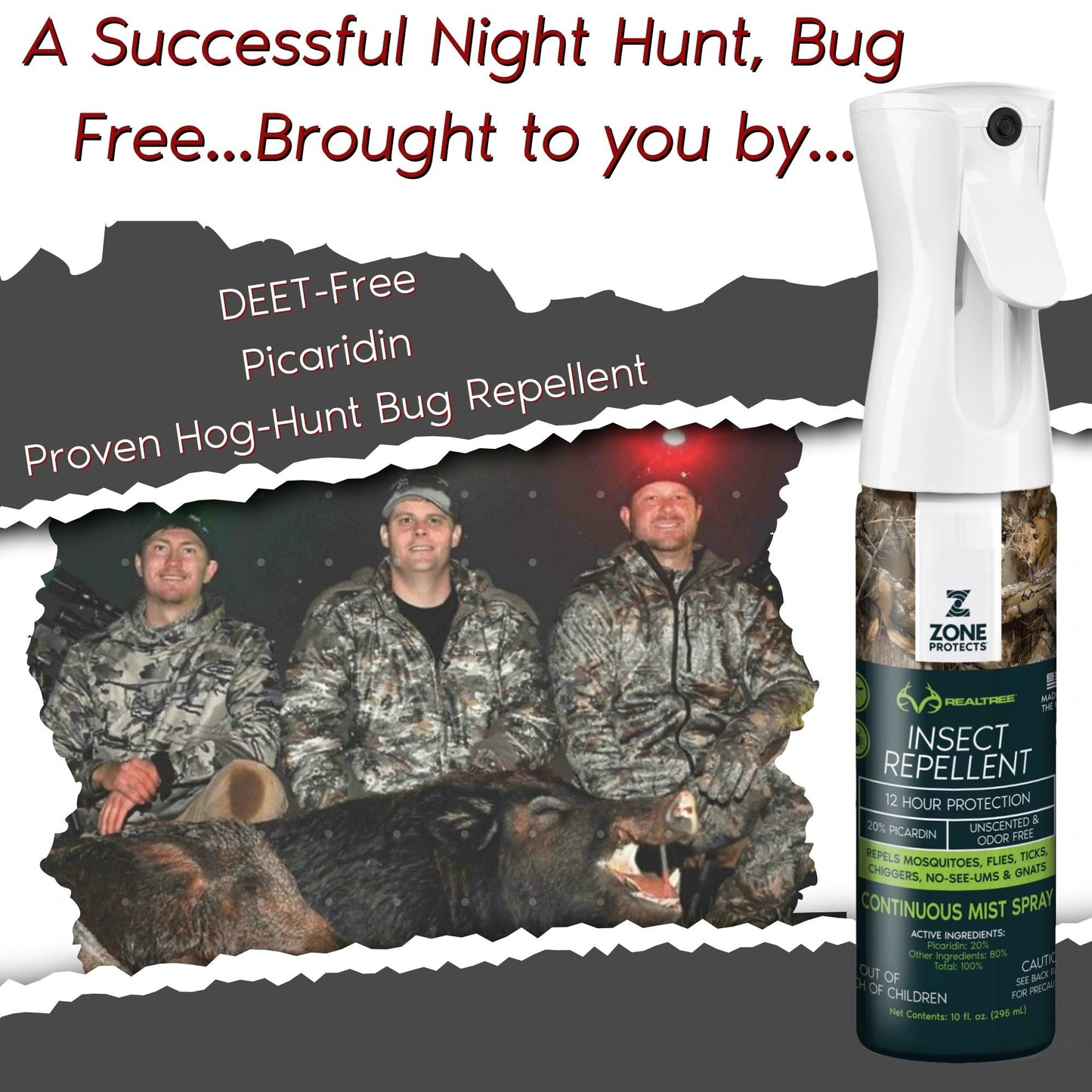 Zone Realtree Picaridin Insect Repellent 10oz Mistosol Spray