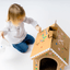 Cardboard Gingerbread Cat Playhouse Kit