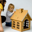 Cardboard Gingerbread Cat Playhouse Kit