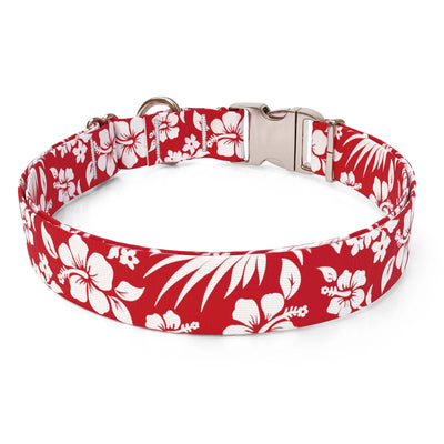Aloha Red Dog Collar