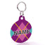 Purple Argyle HD Dog ID Tag