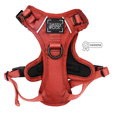 Dog Step-in Harness - Burgundy