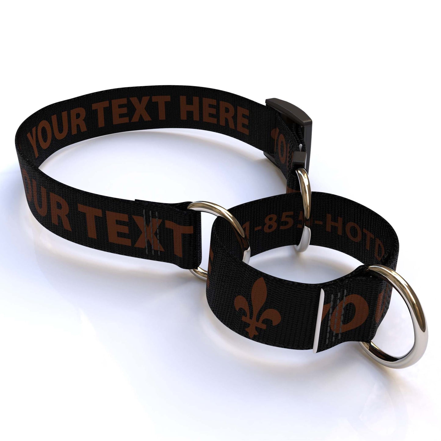 Personalized Martingale Collar with Name - Solid Colors