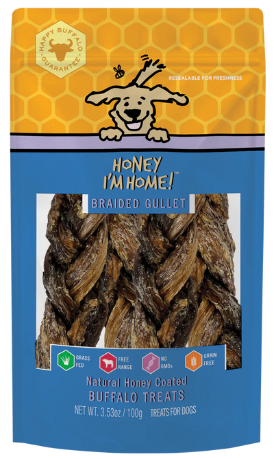 Honey Dog Buffalo Braided Gullet (3.53oz)