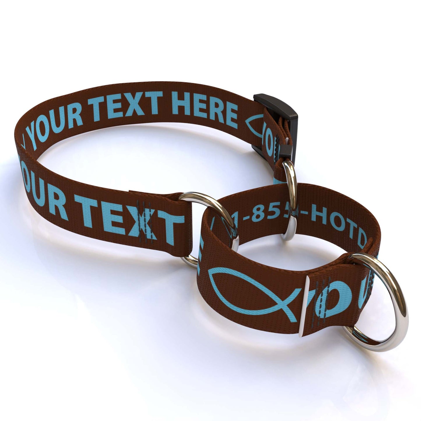 Personalized Martingale Collar with Name - Solid Colors