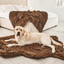 PupRug by Paw.com® Faux Fur Orthopedic Dog Bed - Curve Brown
