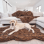 PupRug by Paw.com® Faux Fur Orthopedic Dog Bed - Curve Brown