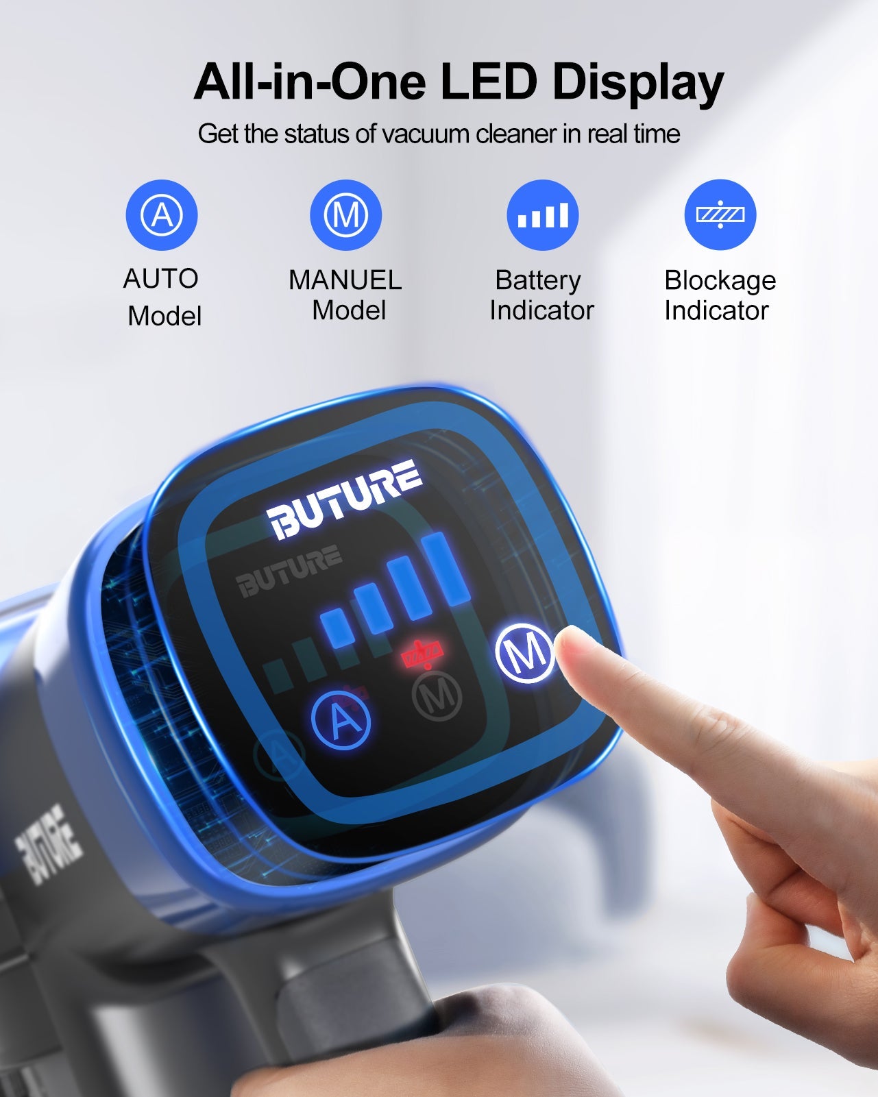 Buture VC50 Blue Cordless Vacuum Cleaner