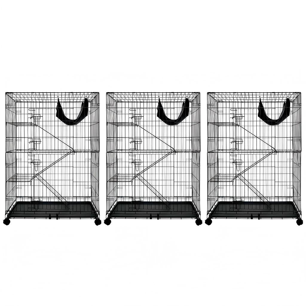 50 Inch 4-Tier Cat Cage C02