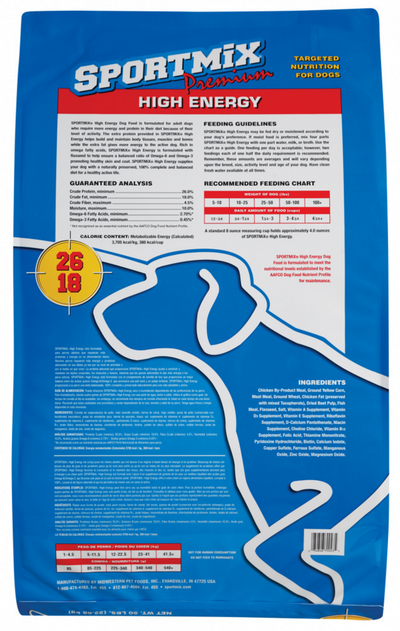 Sportmix Premium High Energy 26/18 Dry Dog Food