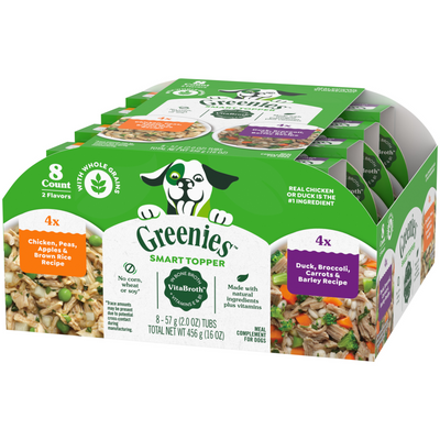 Greeinies Chicken and Duck Variety Pack of Dog Food