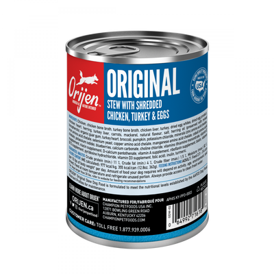 Orijen Stew w/Shreds Canned Dog Food Original Chicken, Turkey & Eggs