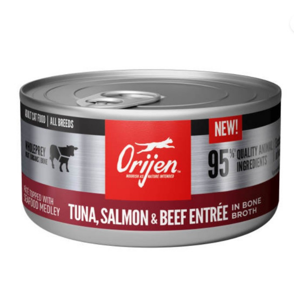 Orijen Tuna, Salmon & Beef Entree in Bone Broth Canned Cat Food