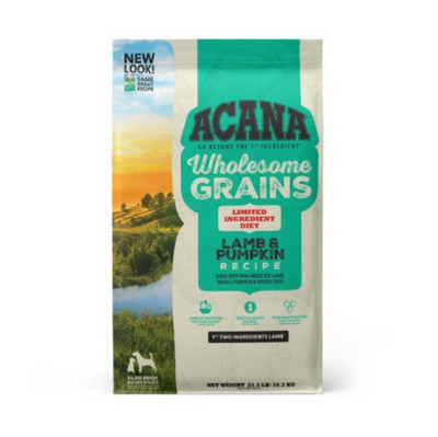 Acana Wholesome Grains, Lamb & Pumpkin Recipe, Limited Ingredient Diet Dry Dog Food