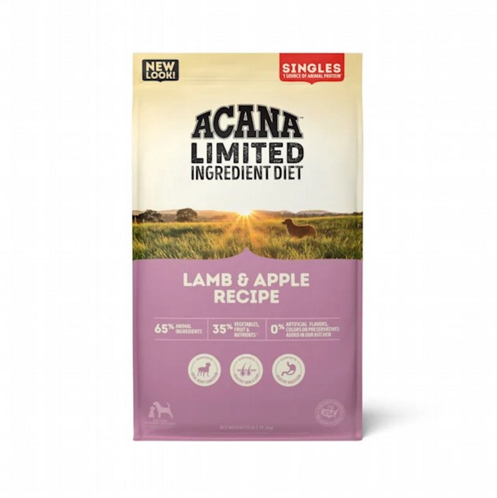 Acana Singles, Lamb & Apple Recipe, Limited Ingredient Diet Dry Dog Food