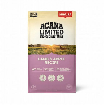 Acana Singles, Lamb & Apple Recipe, Limited Ingredient Diet Dry Dog Food