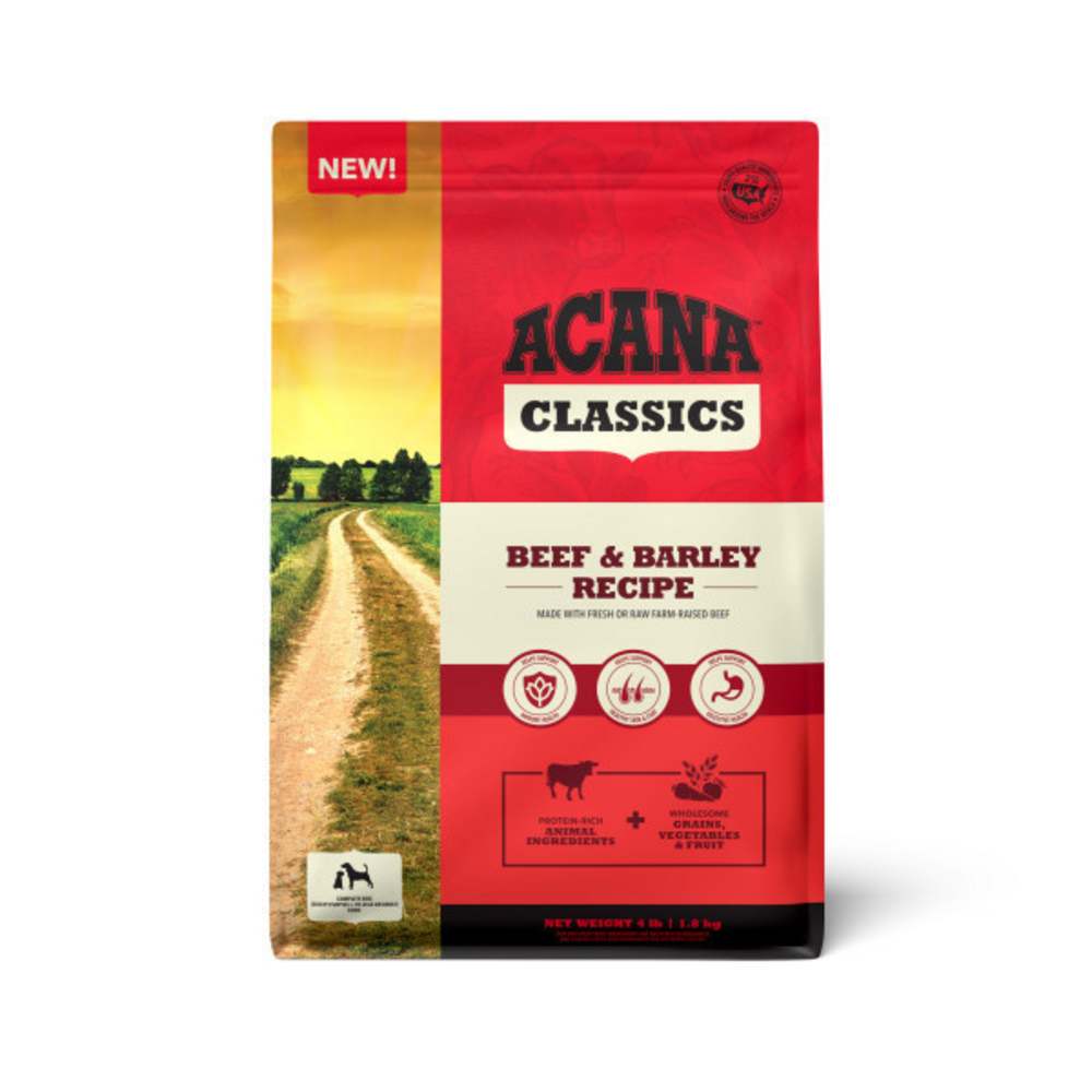 Acana Classics Beef and Barley Recipe, Dry Dog Food