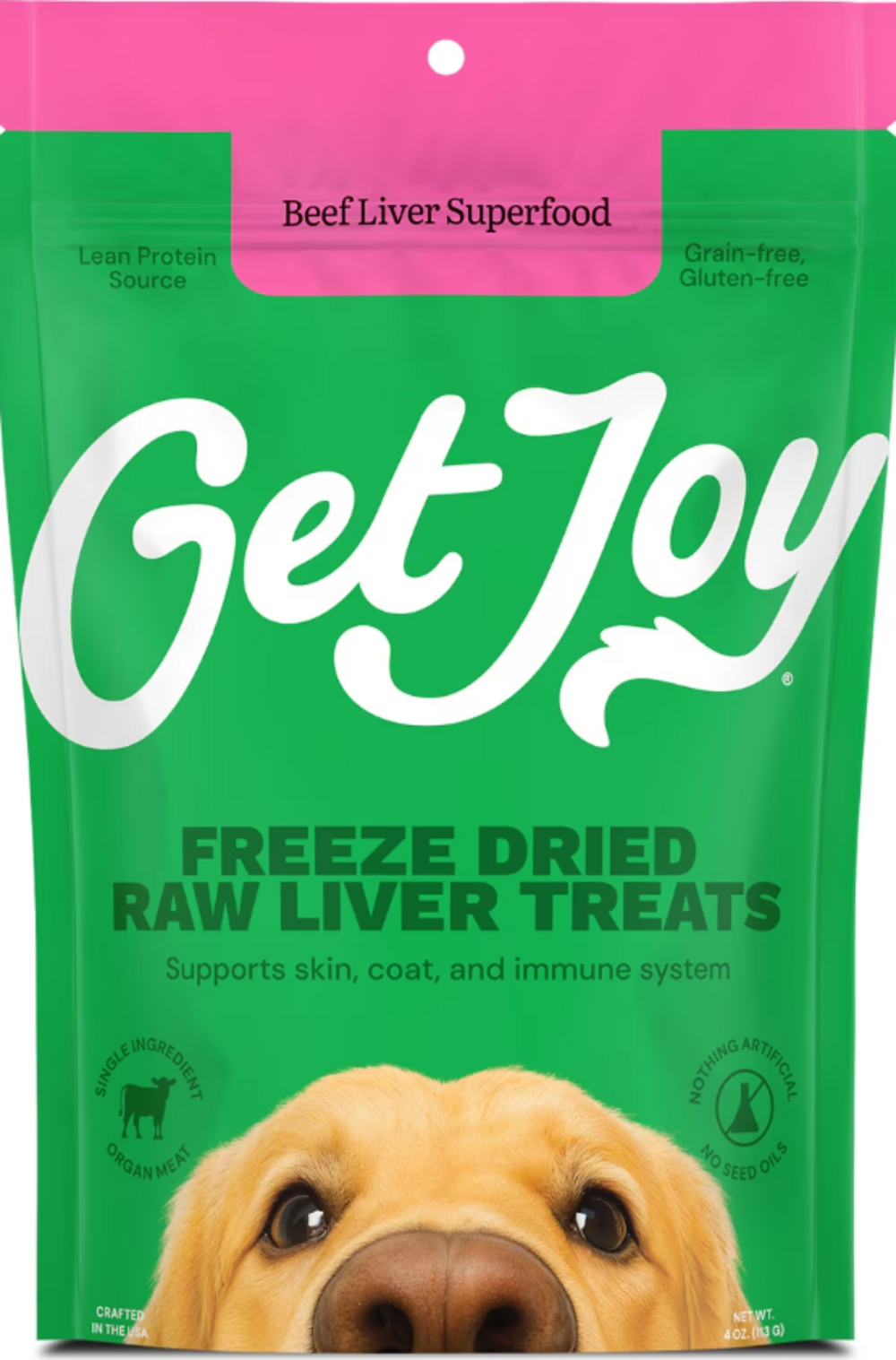 Get Joy Support 100% Beef Liver Freeze Dried Dog Treats