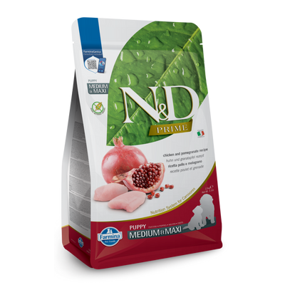 Farmina N&D Prime Canine Chicken & Pomegranate Puppy Medium & Maxi Dry Dog Food