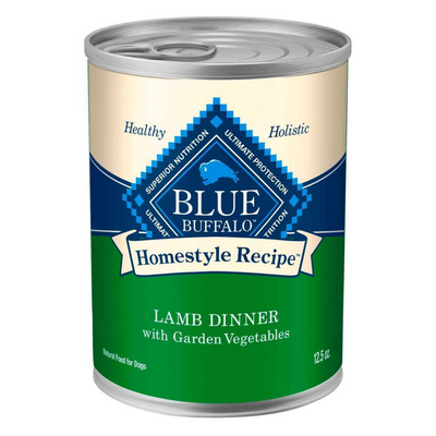 Blue Buffalo Homestyle Recipe Adult Lamb Dinner with Garden Vegetables Canned Dog Food