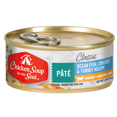 Chicken Soup Weight & Mature Recipe with Ocean Fish, Chicken & Turkey Canned Cat Food